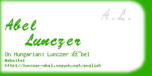 abel lunczer business card